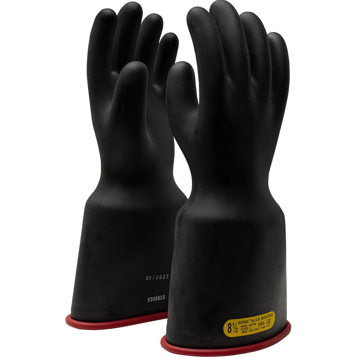 0161-2-14 Class 2 Rubber Insulating Glove with Bell Cuff - 14"