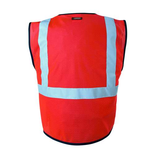 Kishigo 1719 Single Pocket Zipper Mesh Vest - Economy - Safety Vest