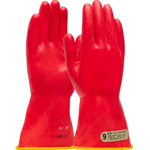 178-00-11 Class 00 Ultra-Thin Rubber Insulating Glove with Straight Cuff - 11"