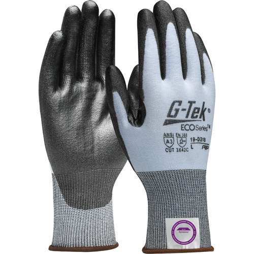 19-D318 Seamless Knit Dyneema® Diamond 2.0 Blended Glove with Polyurethane Coated Flat Grip on Palm & Fingers