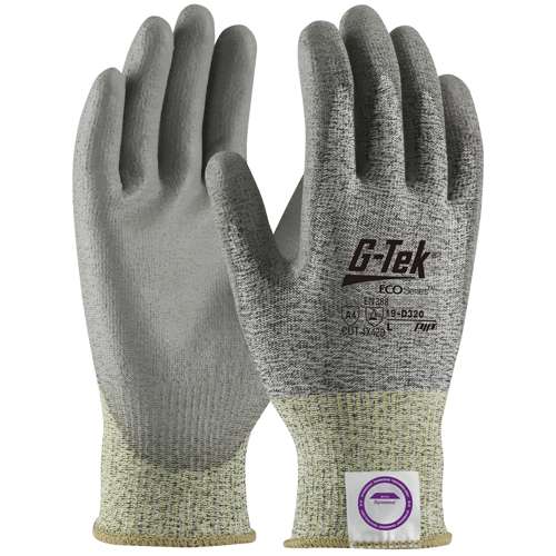 19-D320 Seamless Knit Dyneema® Phoenix Blended Glove with Polyurethane Coated Flat Grip on Palm & Fingers