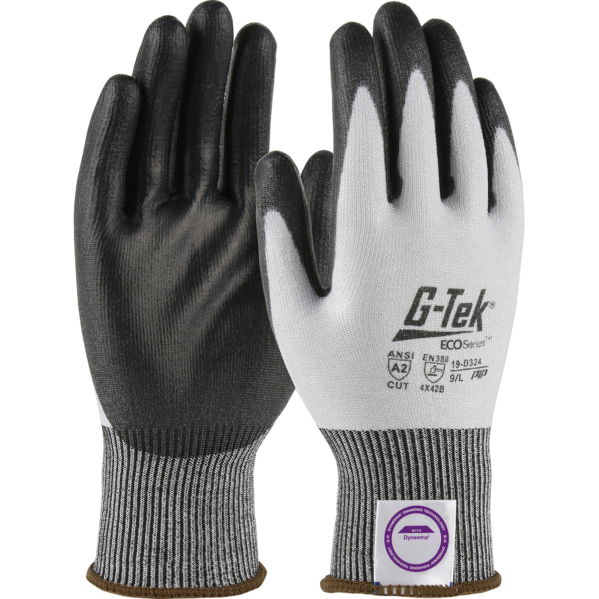 19-D324 Seamless Knit Dyneema® Phoenix Blended Glove with Polyurethane Coated Flat Grip on Palm & Fingers