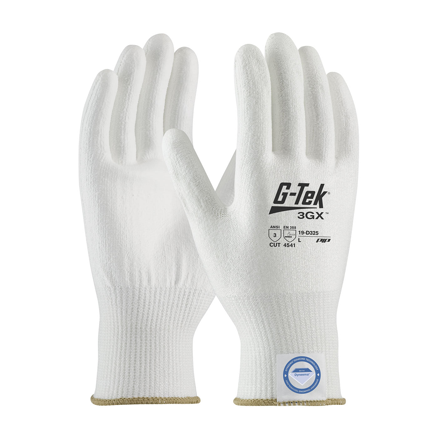 19-D325 Seamless Knit Dyneema® Diamond Blended Glove with Polyurethane Coated Flat Grip on Palm & Fingers