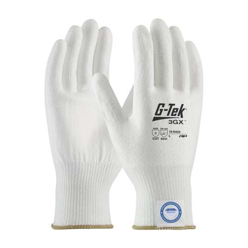 19-D325 Seamless Knit Dyneema® Diamond Blended Glove with Polyurethane Coated Flat Grip on Palm & Fingers
