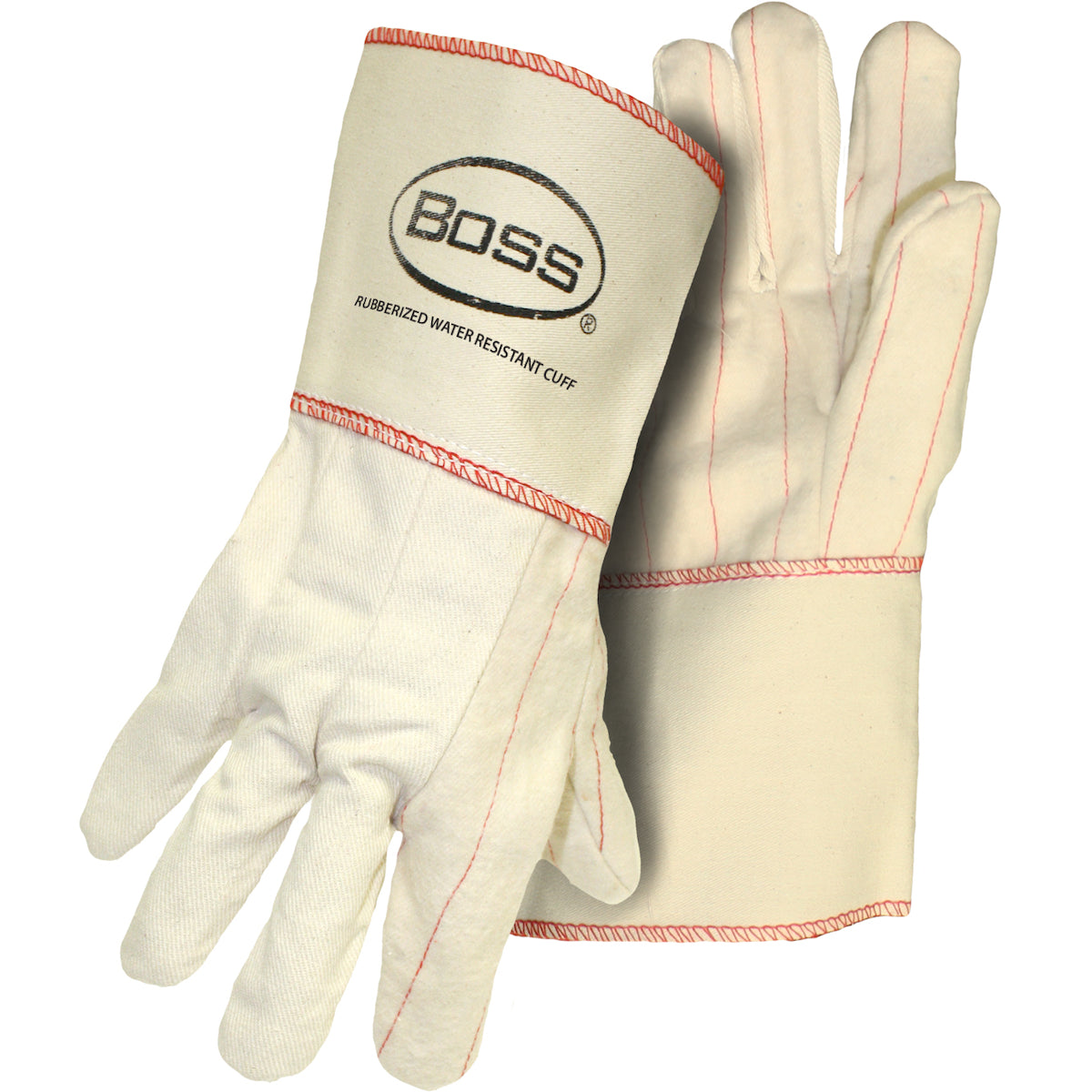 1BC21701J Premium Grade Chore Glove with Double Layer Palm, Cotton Back and Nap-Out Finish - Rubberized Gauntlet Cuff