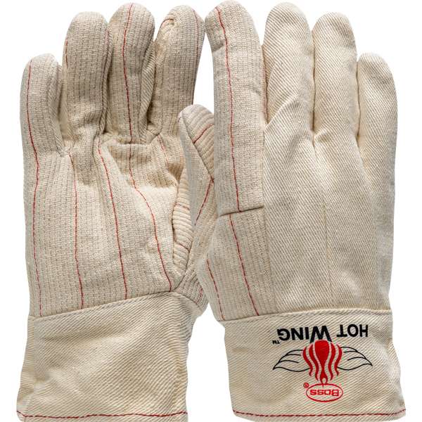 1BC42128A Extra Heavy Weight Cotton Hotmill Glove with Felt Lining - Band Top