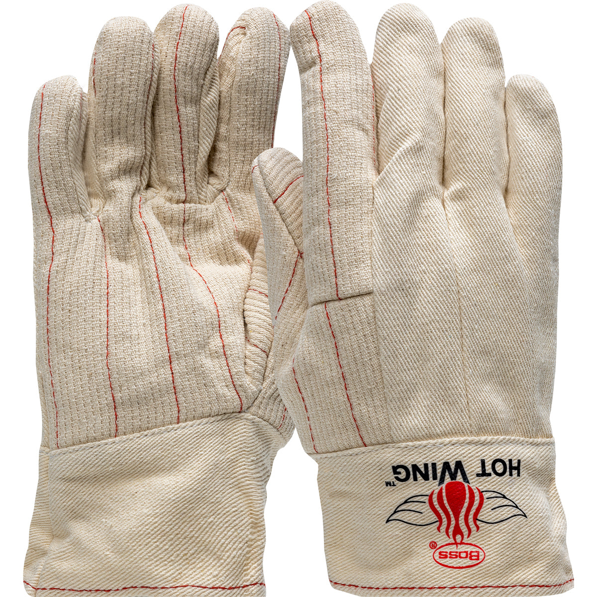 1BC42128A Extra Heavy Weight Cotton Hotmill Glove with Felt Lining - Band Top