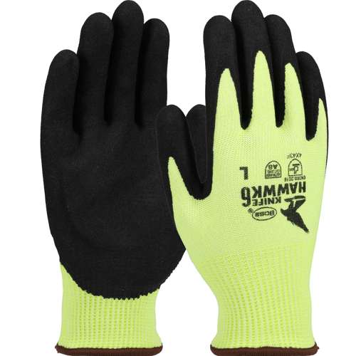 1CF7007N Seamless Knit PolyKor Blended Glove with Padded Palm and Nitrile MicroSurface Grip on Palm & Fingers - Touchscreen