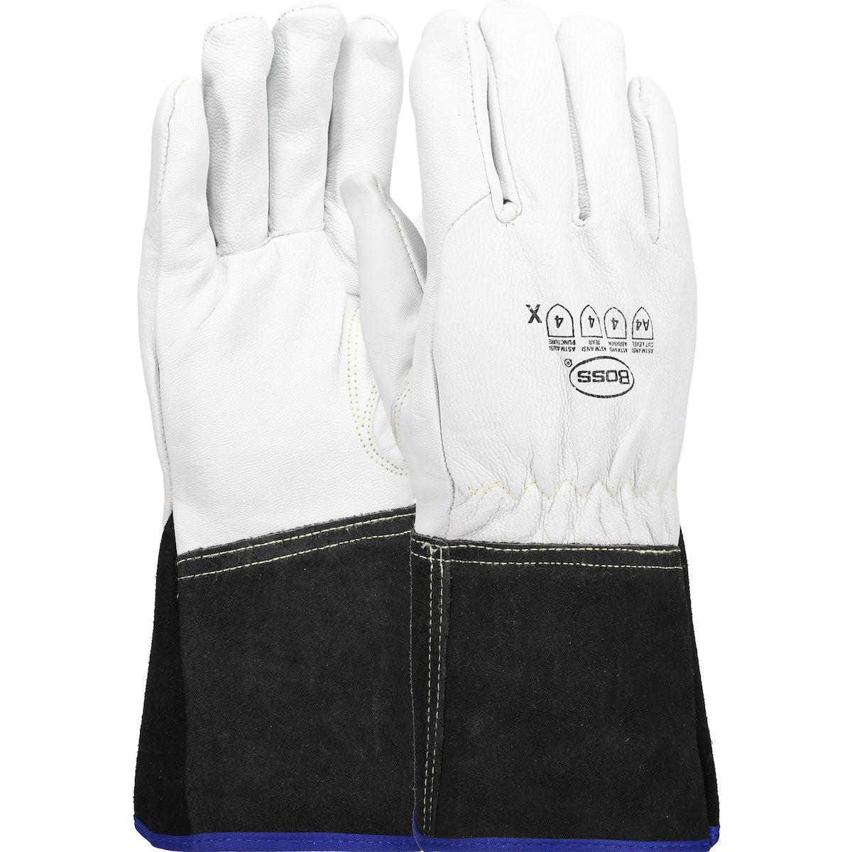 1JL4061CG Premium Grade Top Grain Goatskin Leather Drivers Glove with Aramid Blended Lining - Gauntlet Cuff