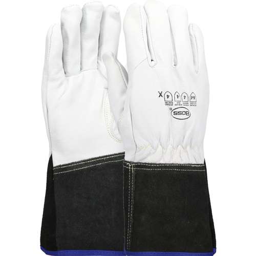 1JL4061CG Premium Grade Top Grain Goatskin Leather Drivers Glove with Aramid Blended Lining - Gauntlet Cuff