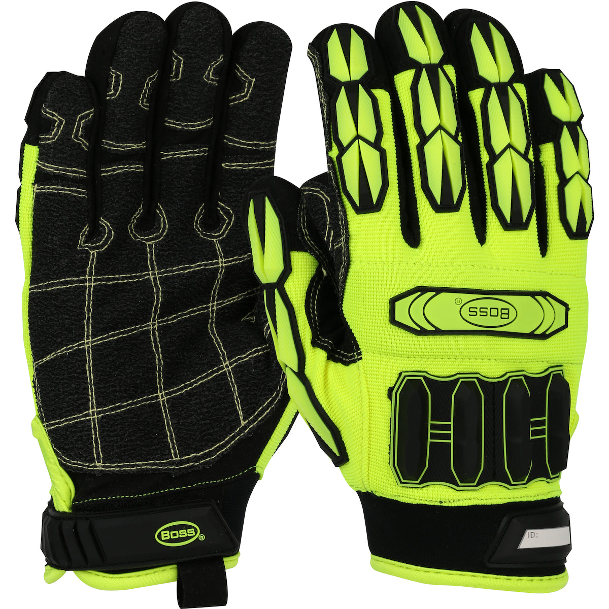 1JM750AW Synthetic Leather Palm with Fabric Back and TPR Impact Protection - Adjustable Wrist