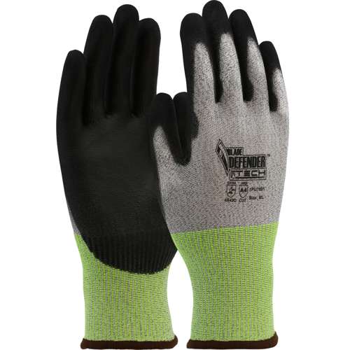 1PU7001 Seamless Knit Polykor Blended Glove with Polyurethane Coated Flat Grip on Palm & Fingers - Touchscreen Compatible