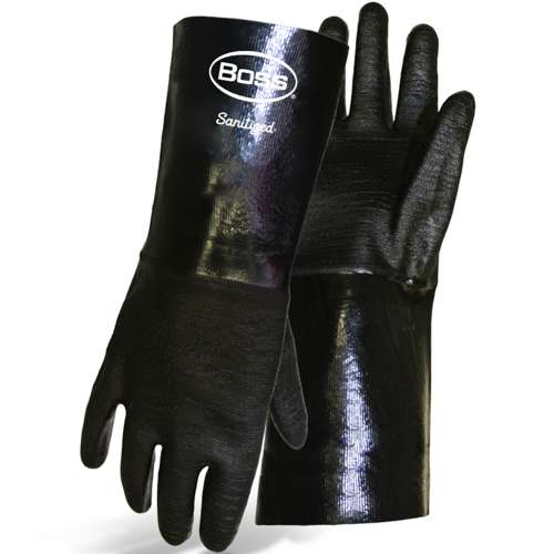 1SN2537 14" Long Heavyweight Neoprene with Interlock Lined and Crinkle Grip