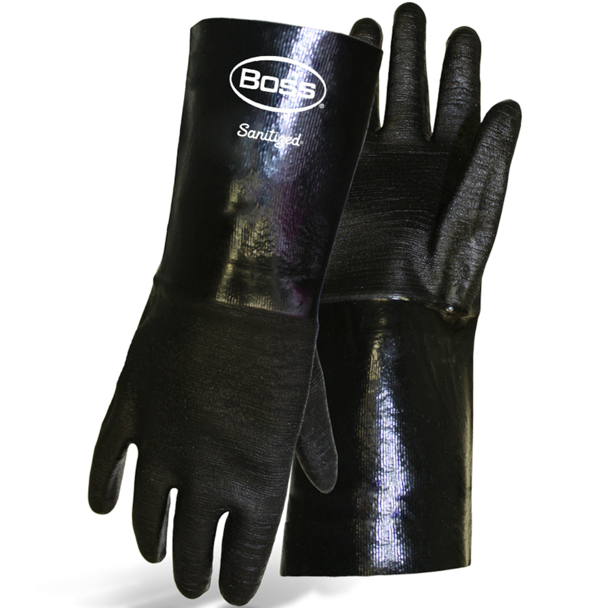 1SN2537 14" Long Heavyweight Neoprene with Interlock Lined and Crinkle Grip