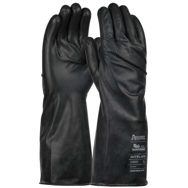 14" Long 7 Mil Butyl Rubber Glove with Smooth Grip