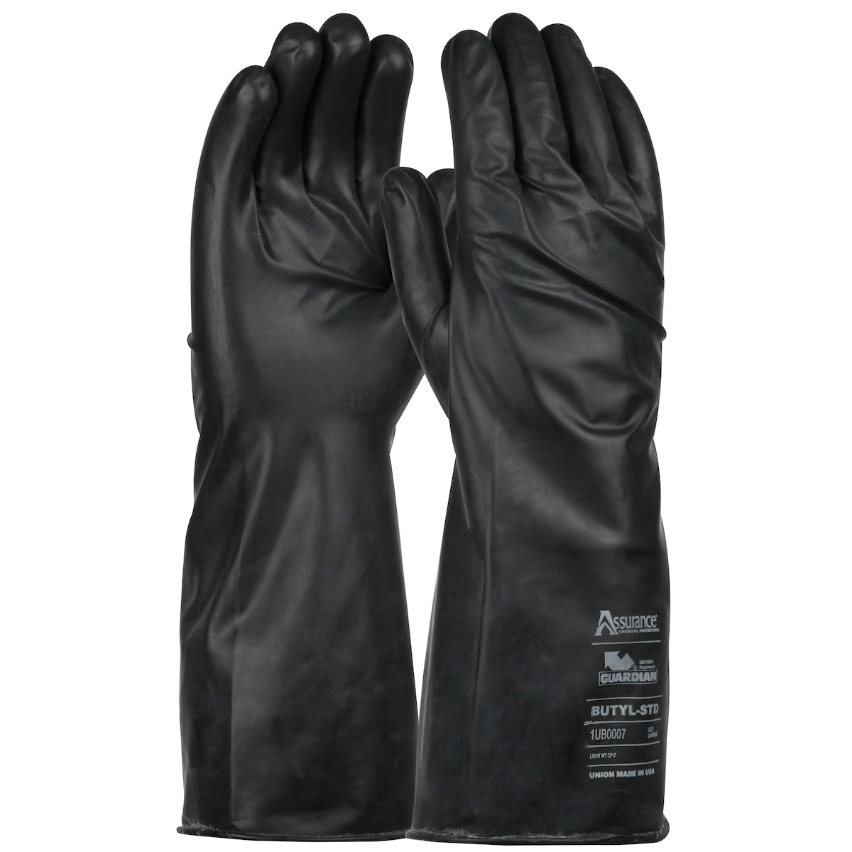 14" Long 7 Mil Butyl Rubber Glove with Smooth Grip