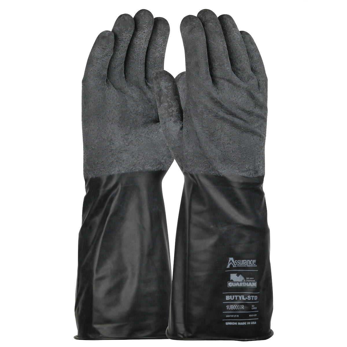 14" Long 7 Mil Butyl Rubber Glove with Rough-Grip