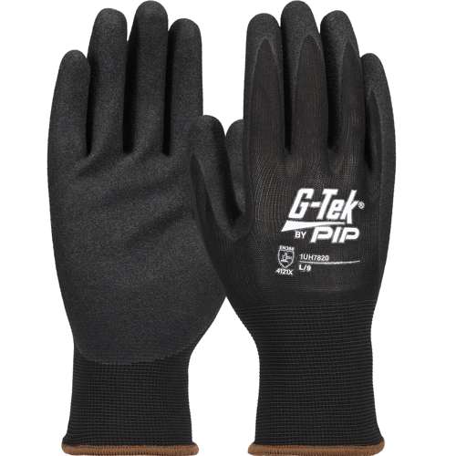 1UH7820 Seamless Knit Polyester Glove with Double-Dipped Nitrile Coated MicroSurface Grip on Palm & Fingers