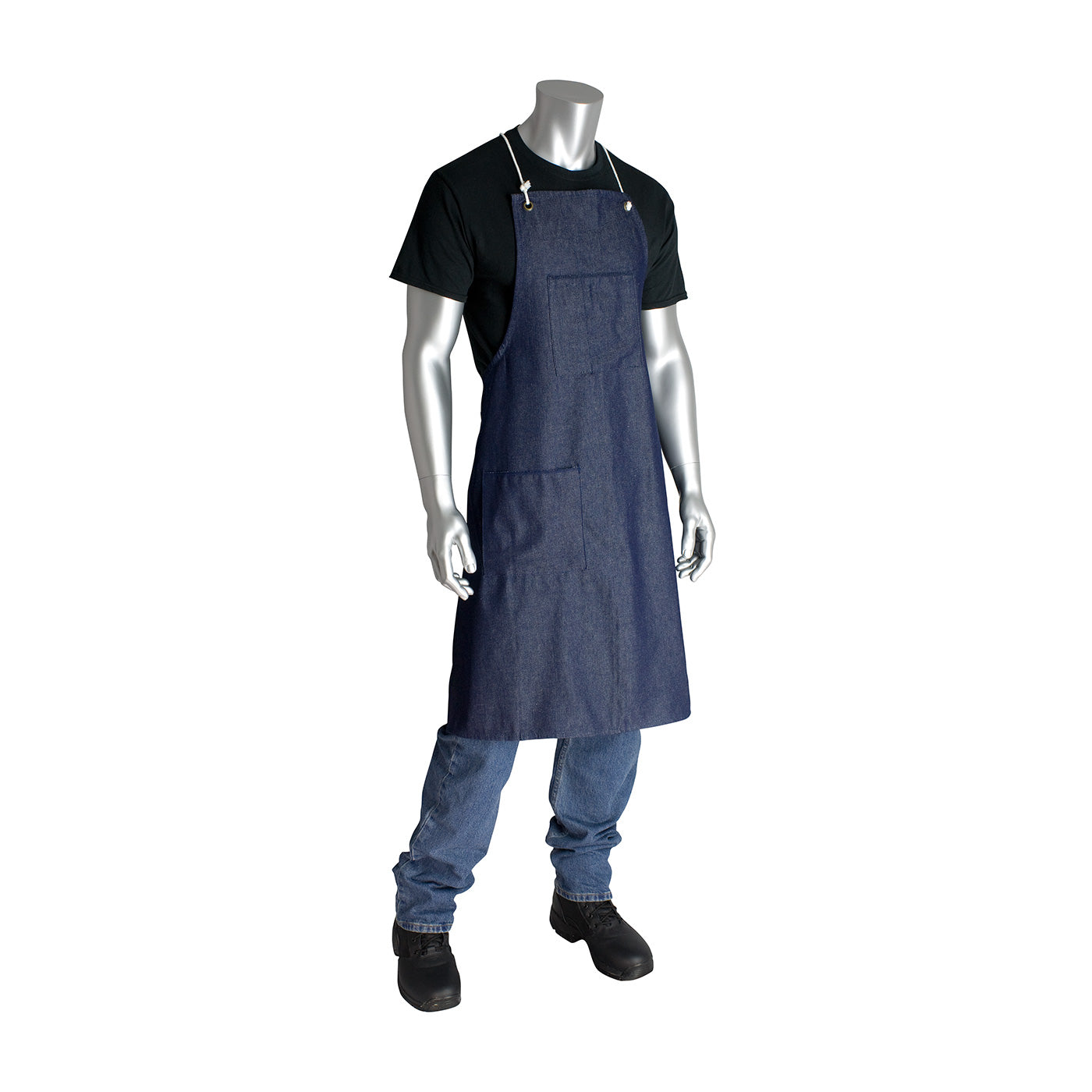A2842D4 Denim Apron - Two Pockets