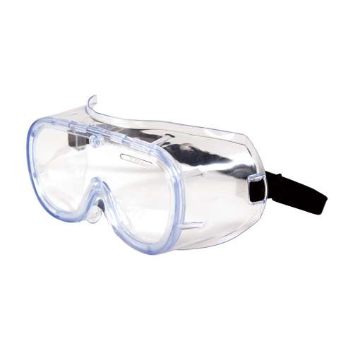 248-5290-400B Non-Vented Goggle with Clear Blue Body, Clear Lens and Anti-Scratch / Anti-Fog Coating