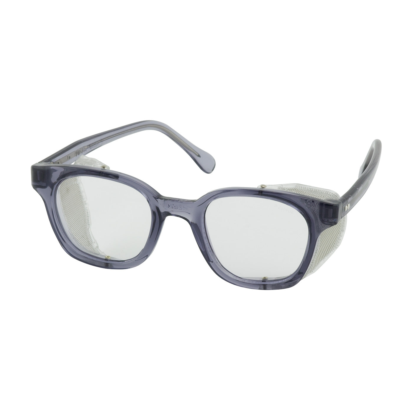 249-5907-400 Full Frame Safety Glasses with Smoke Frame, Clear Lens and Anti-Scratch / Anti-Fog Coating