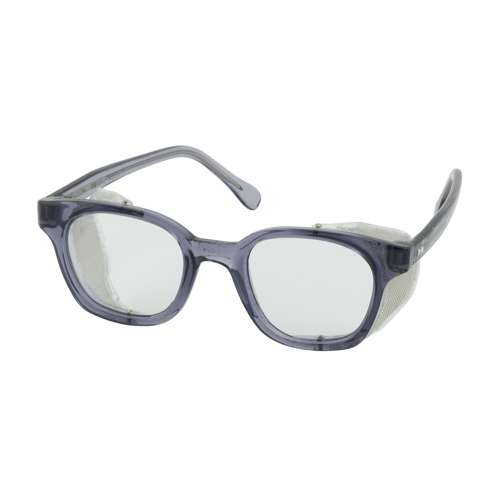 249-5907-400 Full Frame Safety Glasses with Smoke Frame, Clear Lens and Anti-Scratch / Anti-Fog Coating
