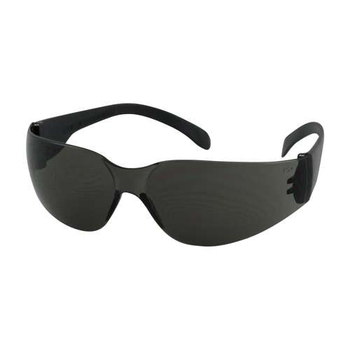 250-00-0001 Rimless Safety Glasses with Black Temple, Gray Lens and Anti-Scratch Coating