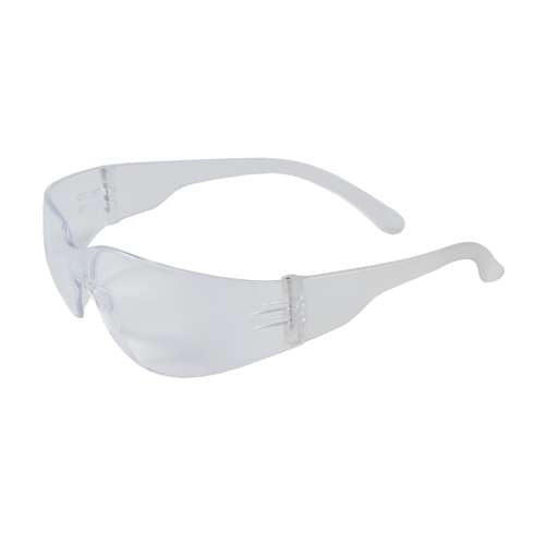 250-00-0900 Rimless Safety Glasses with Clear Temple, Clear Lens and Anti-Scratch Coating
