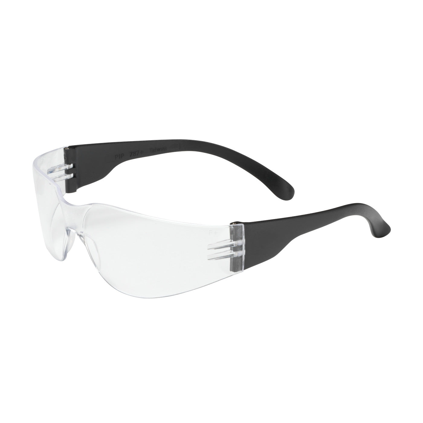 250-00-0920 Rimless Safety Glasses with Black Temple, Clear Lens and Anti-Scratch / Anti-Fog Coating