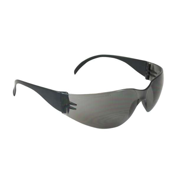 250-01-0001 Rimless Safety Glasses with Black Temple, Gray Lens and Anti-Scratch Coating