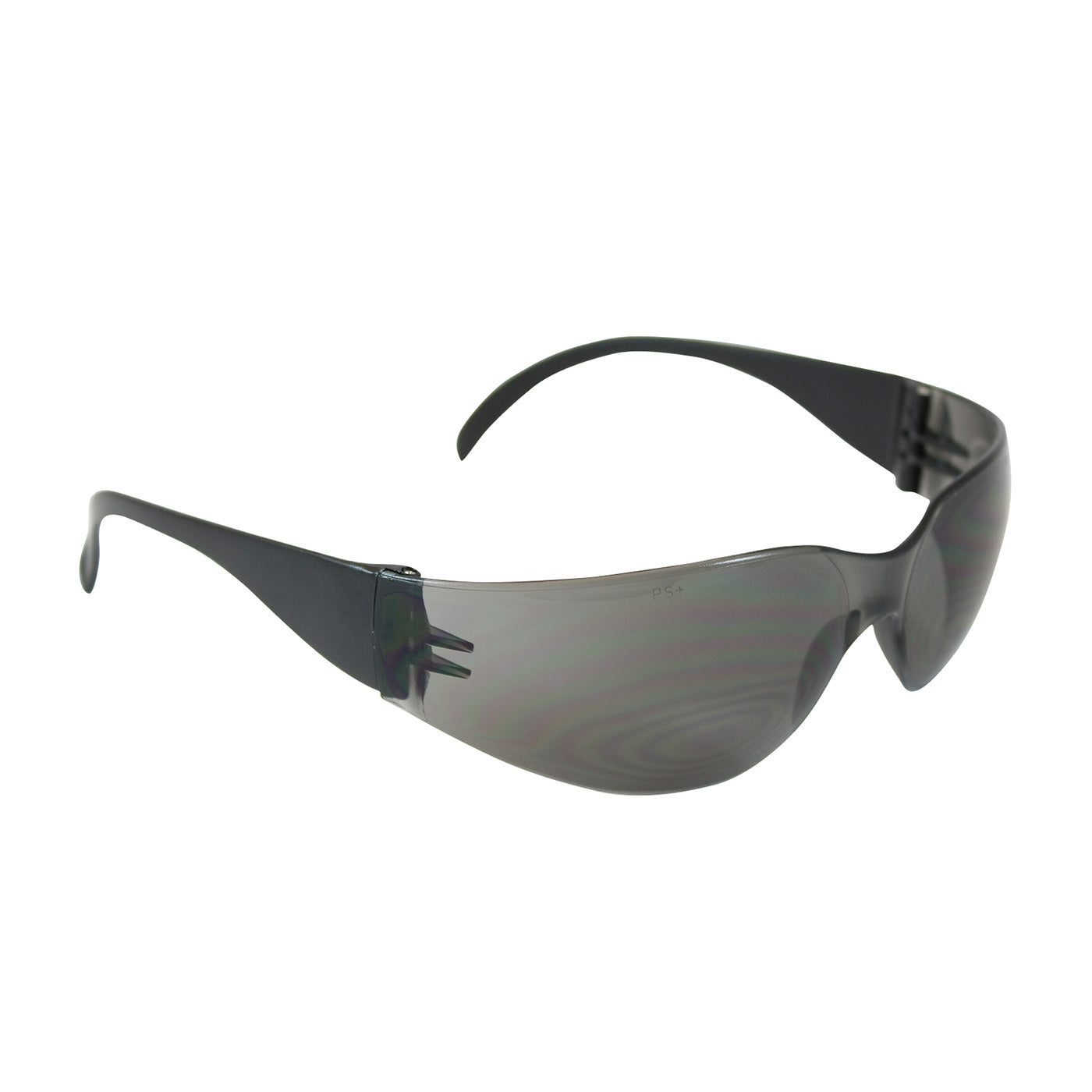 250-01-0001 Rimless Safety Glasses with Black Temple, Gray Lens and Anti-Scratch Coating