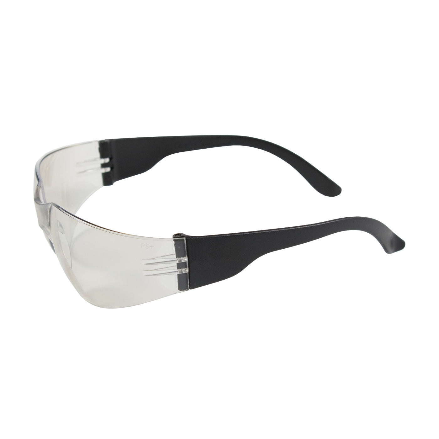 250-01-0002 Rimless Safety Glasses with Black Temple, I/O Lens and Anti-Scratch Coating