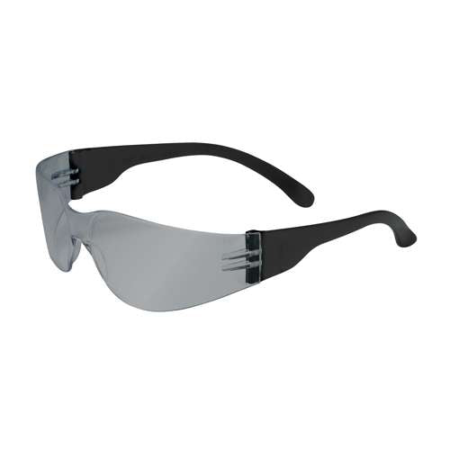 250-01-0005 Rimless Safety Glasses with Black Temple, Silver Mirror Lens and Anti-Scratch Coating