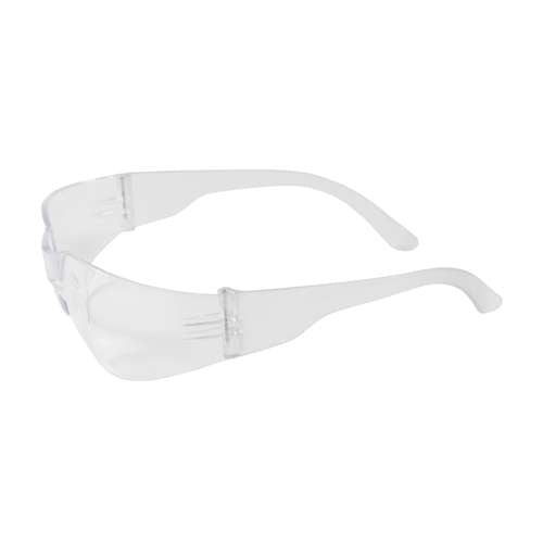 250-01-0900 Rimless Safety Glasses with Clear Temple, Clear Lens and Anti-Scratch Coating