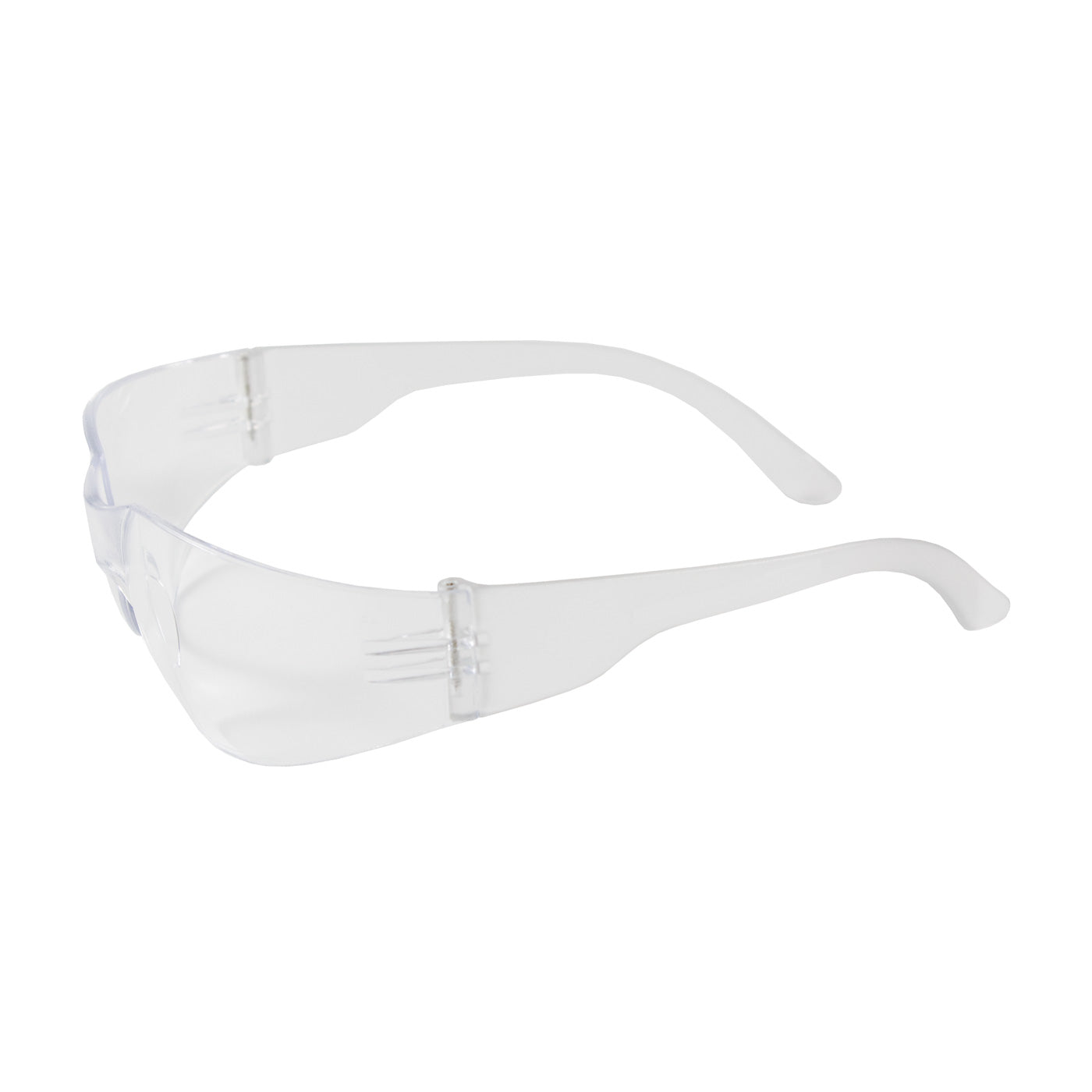 250-01-0900 Rimless Safety Glasses with Clear Temple, Clear Lens and Anti-Scratch Coating