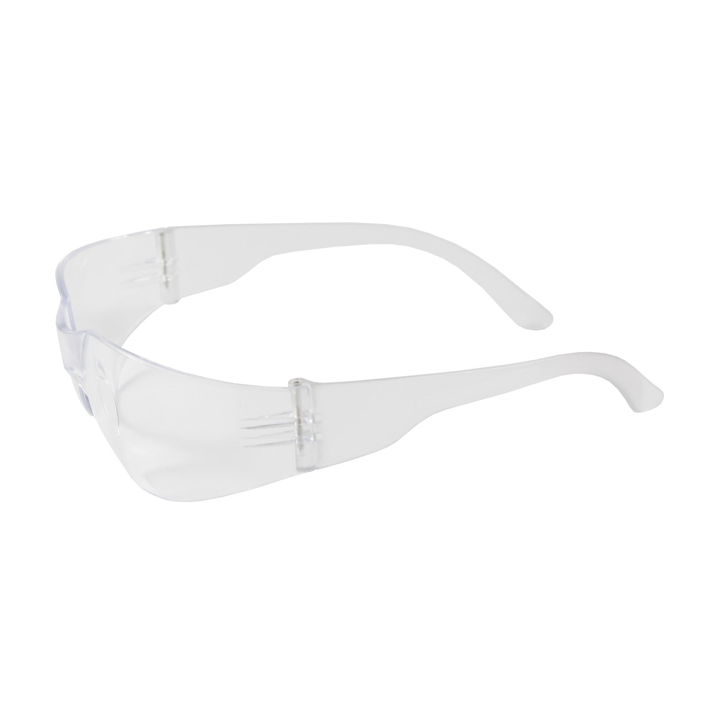 250-01-0980 Rimless Safety Glasses with Clear Temple and Clear Lens