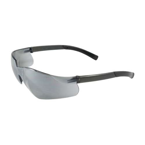 250-06-0005 Rimless Safety Glasses with Black Temple, Silver Mirror Lens and Anti-Scratch Coating