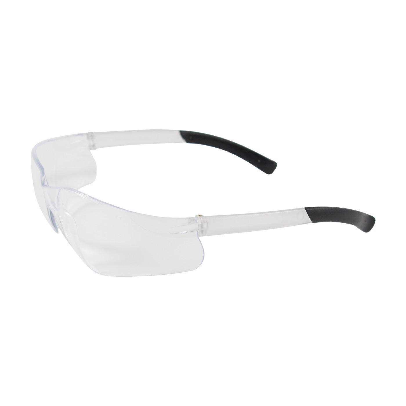 250-06-0000 Rimless Safety Glasses with Clear Temple, Clear Lens and Anti-Scratch Coating