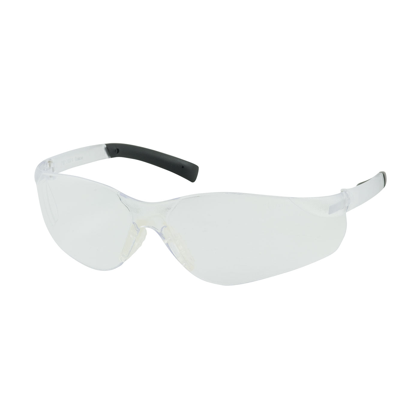 250-08-0000 Rimless Safety Glasses with Clear Temple, Clear Lens and Anti-Scratch Coating