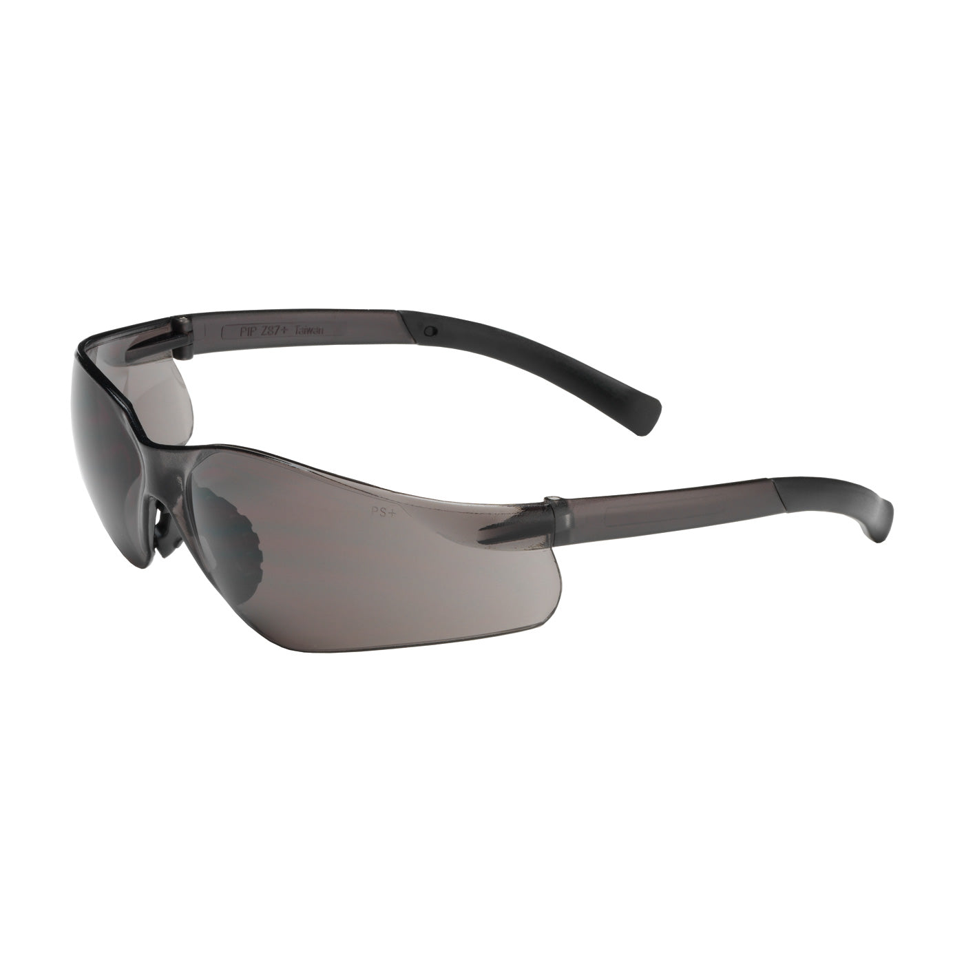 250-08-0021 Rimless Safety Glasses with Black Temple, Gray Lens and Anti-Scratch / Anti-Fog Coating