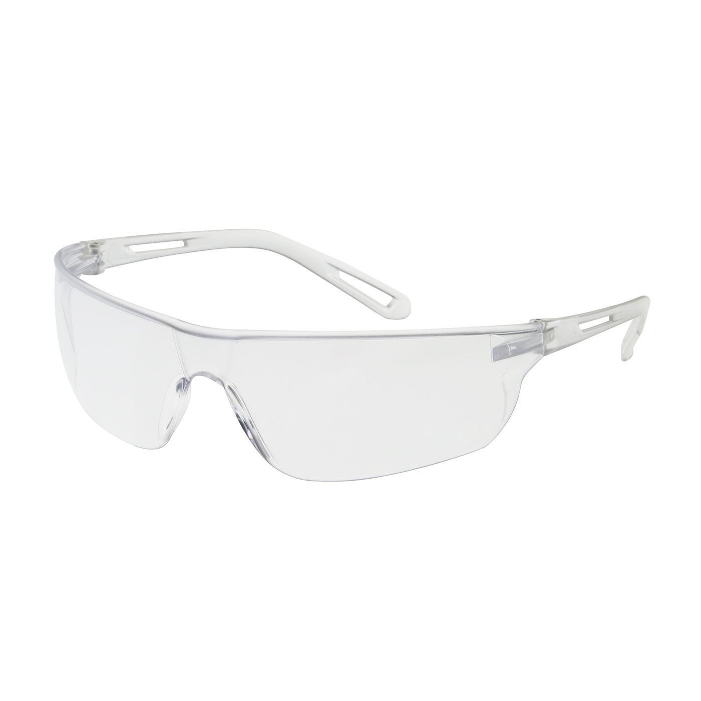 250-09-0000 Rimless Safety Glasses with Clear Temple, Clear Lens and Anti-Scratch Coating
