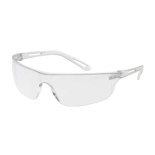 250-09-0000 Rimless Safety Glasses with Clear Temple, Clear Lens and Anti-Scratch Coating