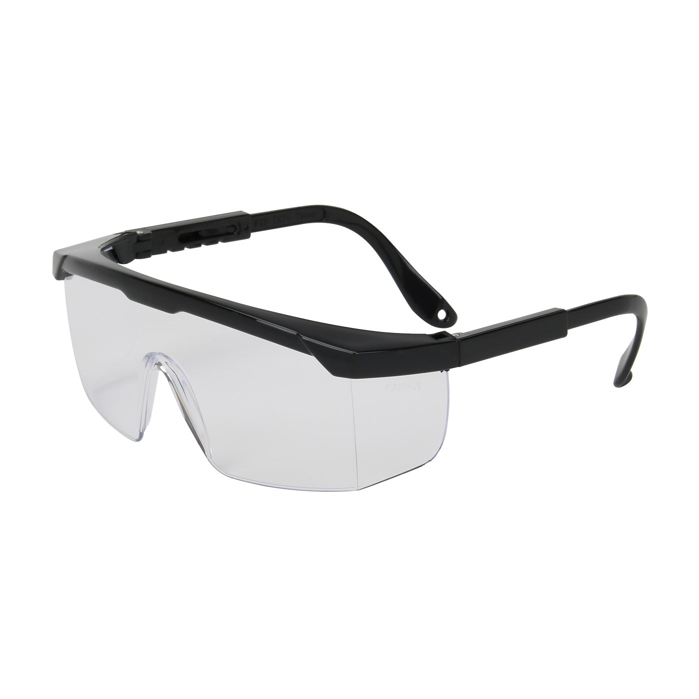 250-24-0000 Semi-Rimless Safety Glasses with Black Frame, Clear Lens and Anti-Scratch Coating