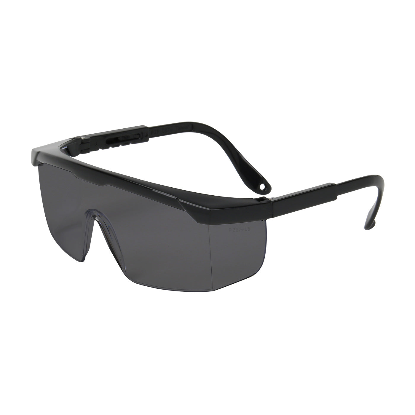 250-24-0001 Semi-Rimless Safety Glasses with Black Frame, Gray Lens and Anti-Scratch Coating