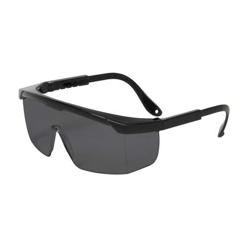 250-24-0001 Semi-Rimless Safety Glasses with Black Frame, Gray Lens and Anti-Scratch Coating