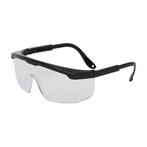 250-24-0080 Semi-Rimless Safety Glasses with Black Frame and Clear Lens