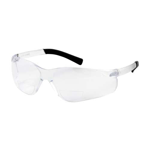 250-26-0025 Rimless Safety Readers with Clear Temple, Clear Lens and Anti-Scratch Coating - +2.50 Diopter
