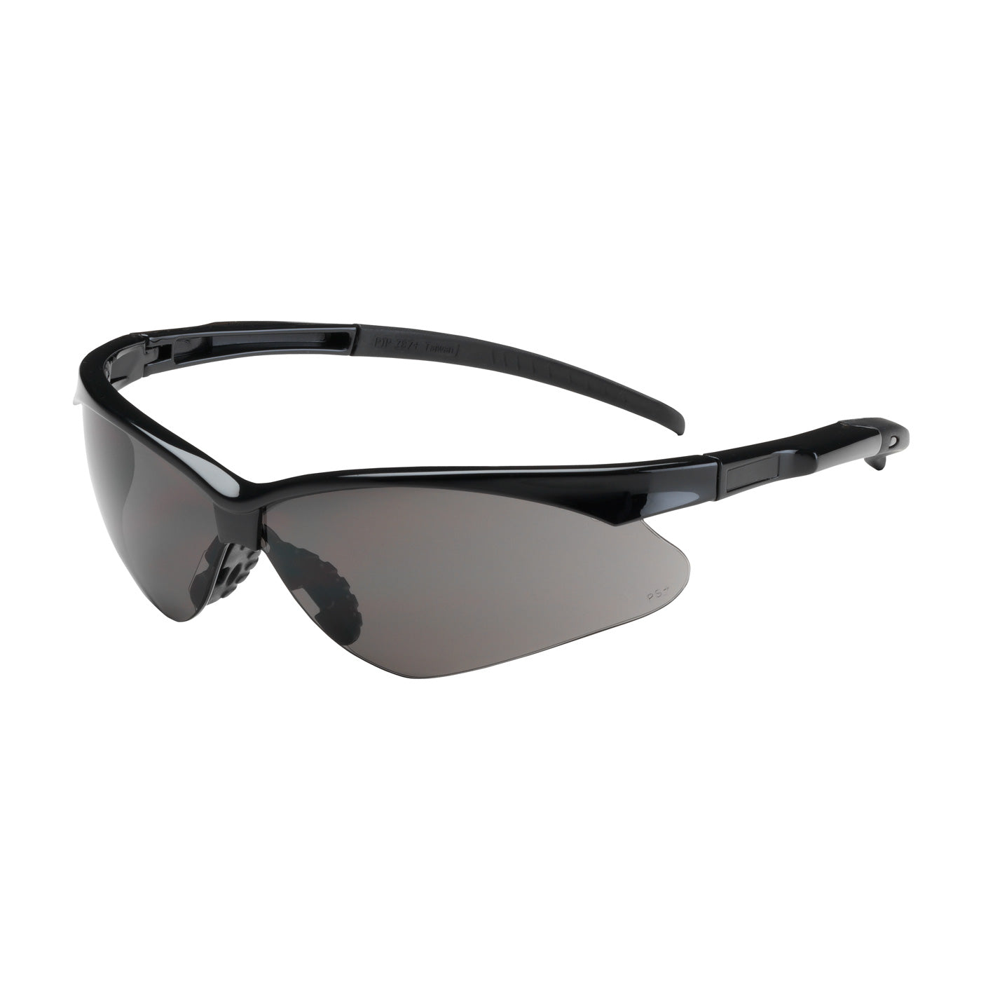 250-28-0001 Semi-Rimless Safety Glasses with Black Frame, Gray Lens and Anti-Scratch Coating