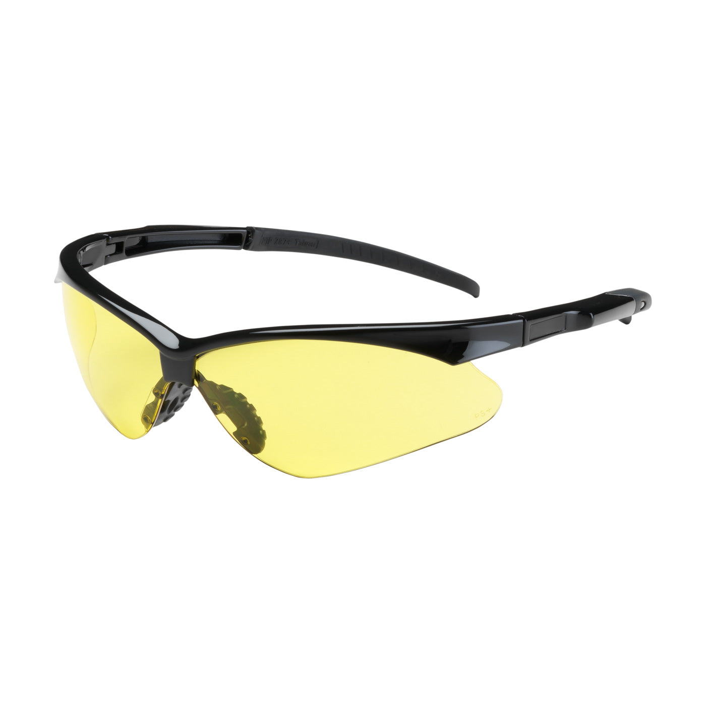 250-28-0009 Semi-Rimless Safety Glasses with Black Frame, Amber Lens and Anti-Scratch Coating