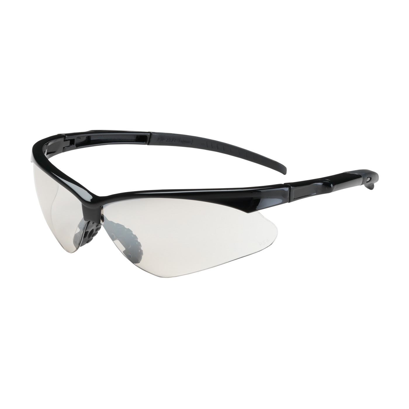 250-28-0020 Semi-Rimless Safety Glasses with Black Frame, Clear Lens and Anti-Scratch / Anti-Fog Coating